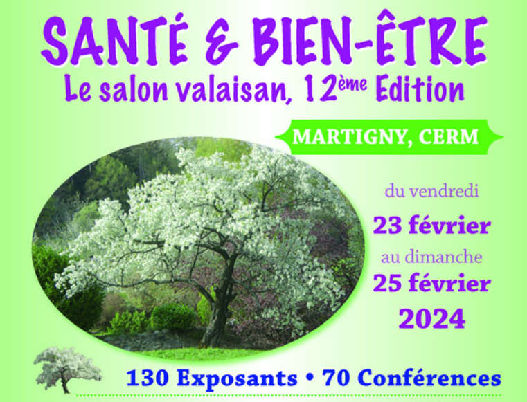 Salon Santé & Bien-être Martigny 2024, conférences et exposants.
